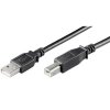 PremiumCord Kabel USB 2.0, A-B, 3m, černý
