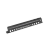Vyvaz.panel 19"1U kov Lišta Průchozí černý 65mm hl