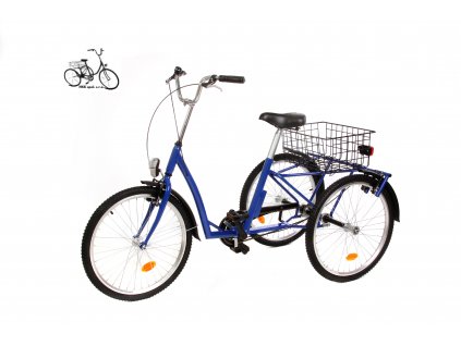 Tříkolka STANDARD 24 - jedno rychlostní (1) titulka - modrá