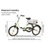 Tříkolka JUNIOR 20 - tří rychlostní (4) cestovní geometrie - zelená
