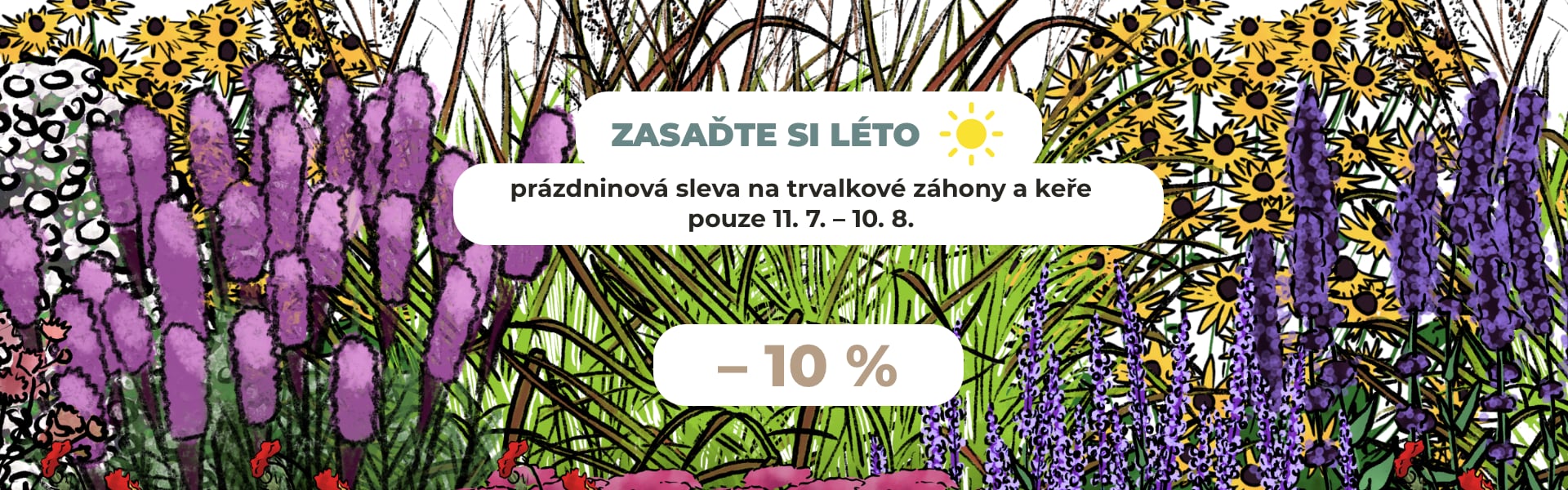 Sleva 10% na záhony léto 2025