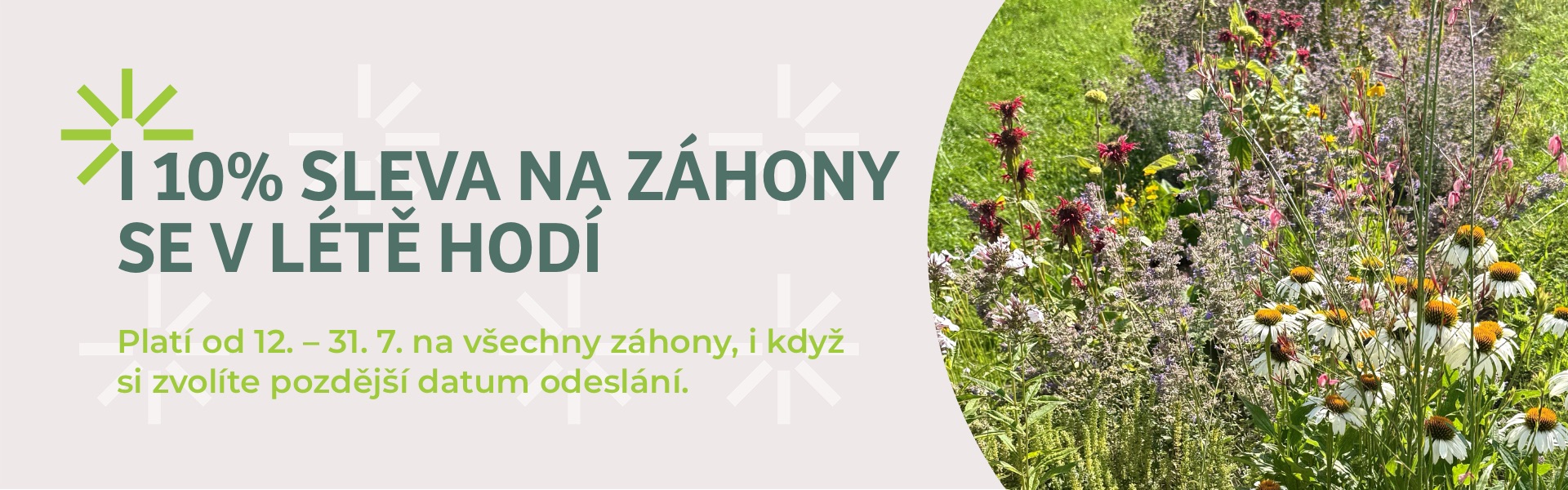 Sleva 10% na záhony léto 2026