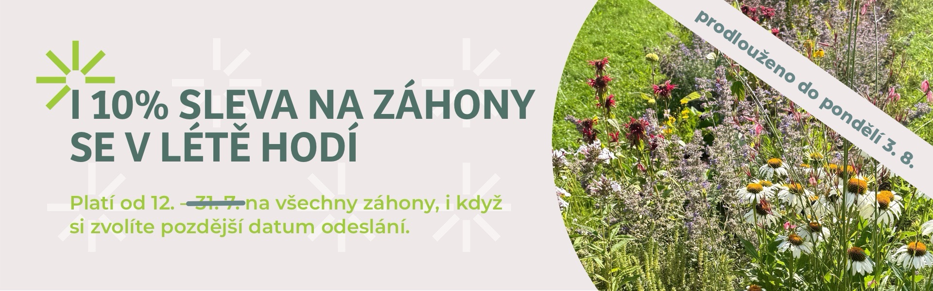 Sleva 10% na záhony léto 2026
