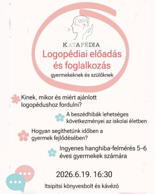 📣 PROGRAMAJÁNLÓ Jövő héten két nagyon fontos eseményünk lesz. Mindkettő jelentkezéshez kötött. 1. Szeretettel várunk...