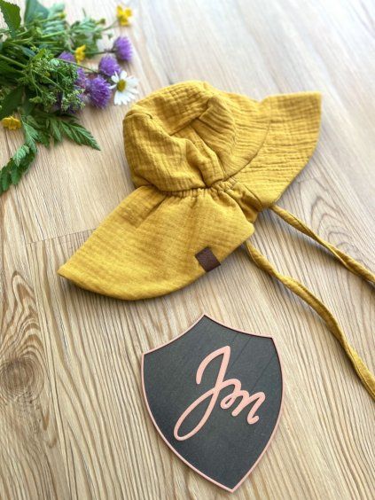 Klobouček Mullet MUSTARD MUŠELÍN - Dítě