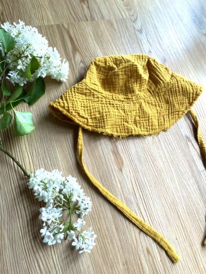 Klobouček MUSTARD MUŠELÍN - Dítě/Maminka