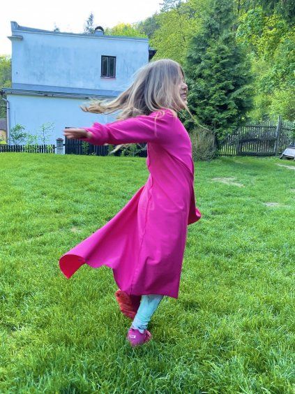 Šaty #MULLETDRESS RASPBERRY - Holčička
