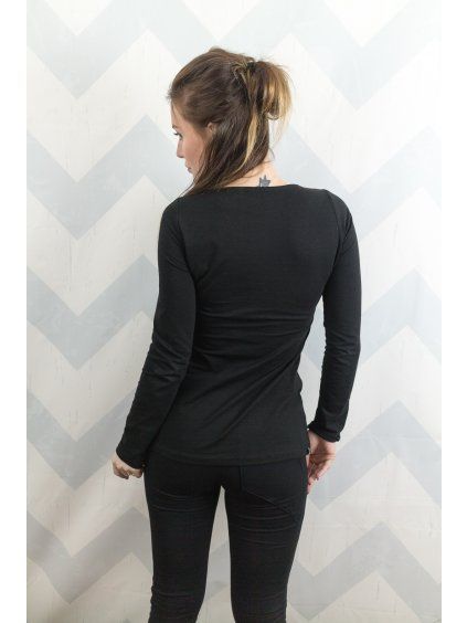 DÁMSKÉ Legíny z teplákoviny BASIC Black (kratší verze)