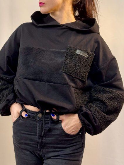 Dámská PATCHWORK Oversize Hoodie 7