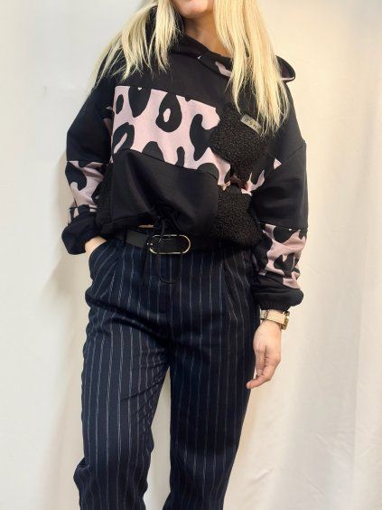 Dámská PATCHWORK Oversize Hoodie 10
