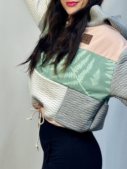 Dámská PATCHWORK Oversize Hoodie 12