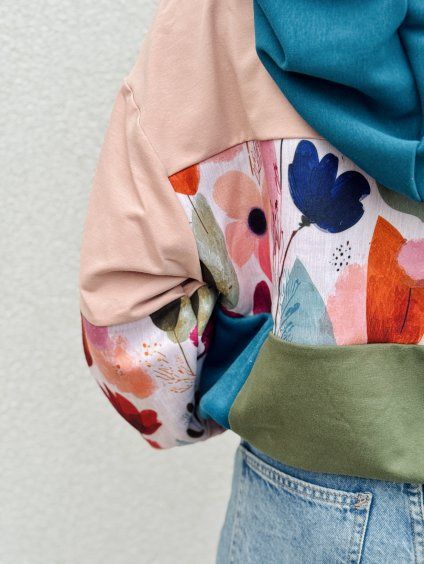 Dámská PATCHWORK Oversize Hoodie 15