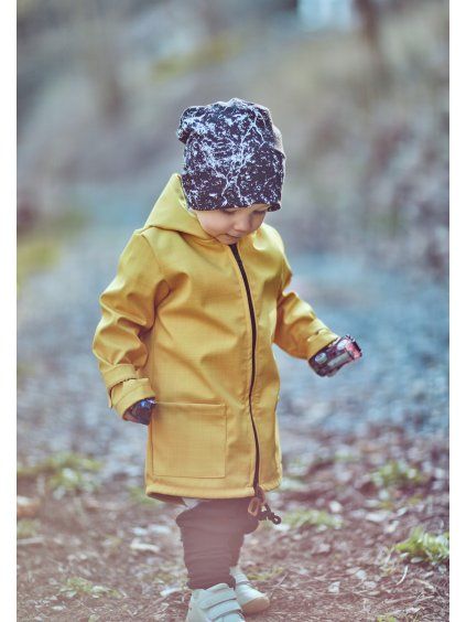 Jarní softshell bunda MUSTARD - Chlapeček