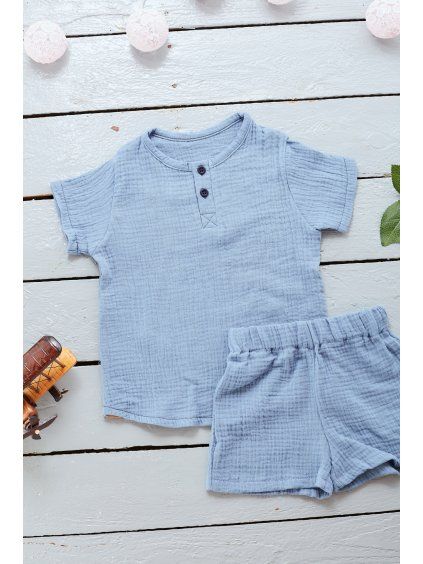 Mušelínkový set SCANDIC Blue - Chlapeček
