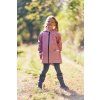 Softshellová bunda s fleecem LIGHT PINK s pruhem na zádech - Holčička