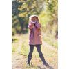 Softshellová bunda s fleecem LIGHT PINK s pruhem na zádech - Holčička