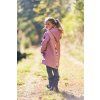 Softshellová bunda s fleecem LIGHT PINK s pruhem na zádech - Holčička