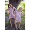 DÍVČÍ Balónkové šaty EMBER PINK (dlouhý rukáv)