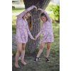 DÍVČÍ Balónkové šaty EMBER PINK (dlouhý rukáv)