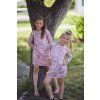 DÍVČÍ Balónkové šaty EMBER PINK (dlouhý rukáv)