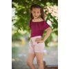 DÍVČÍ  splývavé triko s volanem MARGOT VIOLET