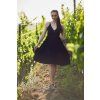DÁMSKÉ Šaty VAMP DEMI LONG BLACK mušelín
