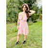 Lehoučké DÁMSKÉ Viskózové Šaty VAMP SHORT LIGHT PINK