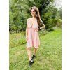 Lehoučké DÁMSKÉ Viskózové Šaty VAMP SHORT LIGHT PINK