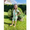 Dívčí úpletové kraťasy PASTEL GREEN