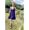 DÁMSKÉ Šaty VAMP DARK BLUE SHIMMER mušelín