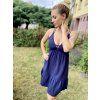 DÁMSKÉ Šaty VAMP DARK BLUE SHIMMER mušelín