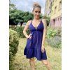 DÁMSKÉ Šaty VAMP DARK BLUE SHIMMER mušelín