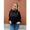 Dámská CROP OVERSIZE mikina SHINY BLACK