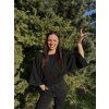 DÁMSKÝ OVERSIZE TOP Black MUŠELÍN