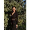 Lehoučký DÁMSKÝ Viskózový CROP TOP CALI Black