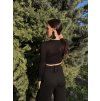 Lehoučký DÁMSKÝ Viskózový CROP TOP CALI Black