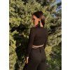 Lehoučký DÁMSKÝ Viskózový CROP TOP CALI Black