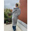DÁMSKÝ OVERSIZE kabát MELANGE GREY Long
