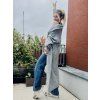 DÁMSKÝ OVERSIZE kabát MELANGE GREY Long