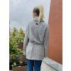 DÁMSKÝ OVERSIZE kabát MELANGE GREY Short