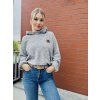 Dámská CROP OVERSIZE mikina MELANGE GREY
