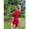 DÁMSKÉ Upnuté Viskózové Šaty CORE RED