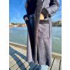 DÁMSKÝ kabát LEATHER DARK POSEIDON Long