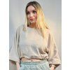 DÁMSKÝ OVERSIZE TOP Beige MUŠELÍN