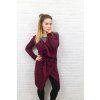 Zateplený cardigan WARMKEEPER BORDÓ - Maminka