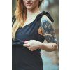 Kojící tílko s mašlemi BLACK - Maminka