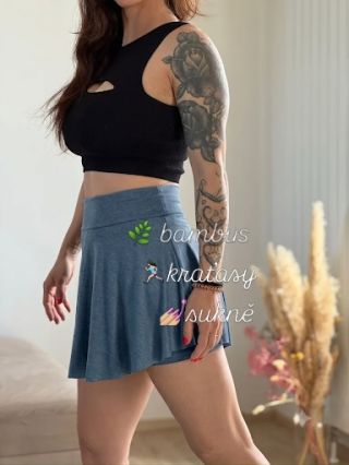 Nová denim barvička našich sportovních kraťasů se sukýnkou z bambusového úpletu 🙋🏻‍♀️🙋‍♀️ Najdete na ITSMENOW.cz 🫶 #itsme...