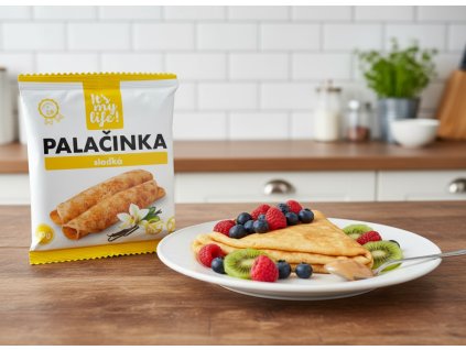Produktov fotografie pro e shop V kuchyni le obal palacinky a vedle n j hotov pala inka slo