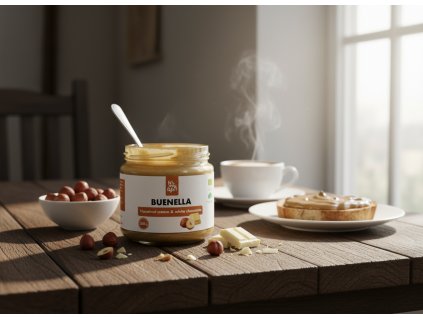 Create another nice image in a completely different setting with the hazelnut cream and white chocol (1)