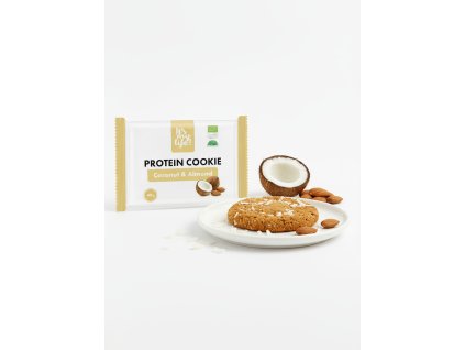 Zachraň jídlo - BIO proteinový cookie - kokos a mandle 60 g